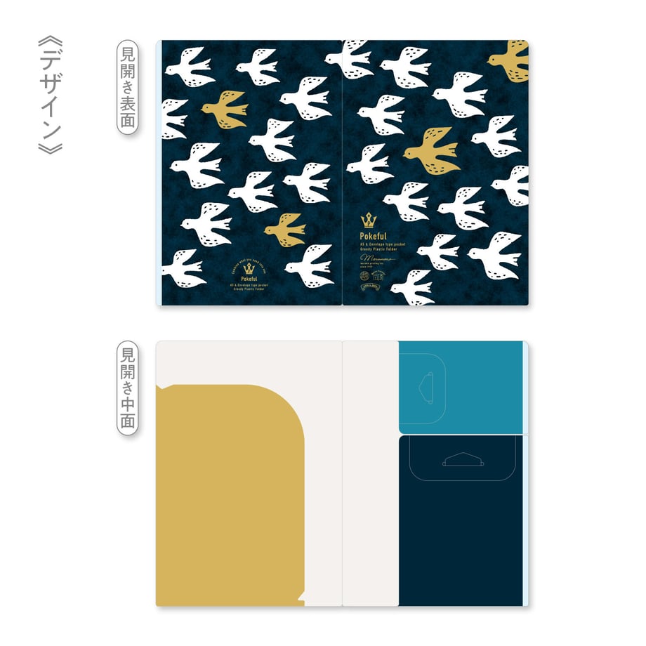 Pokeful Multi-Functional File – Scandinavian Birds (A5 Size)
