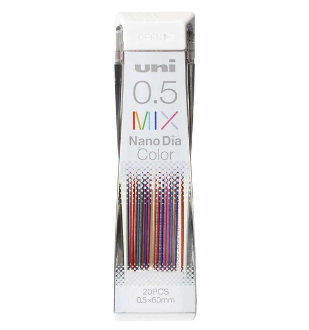 UNI Nano Die 0.5mm Mechanical Pencil Lead - Assorted Colours