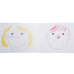 Inside pages of zine with female faces.