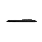 Plastic mechanical pencil in matt black on white background.