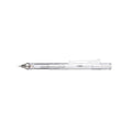 Transparent plastic mechanical pencil.