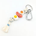 Ceramic English breakfast keychain handmade by Octoberfourteenth.