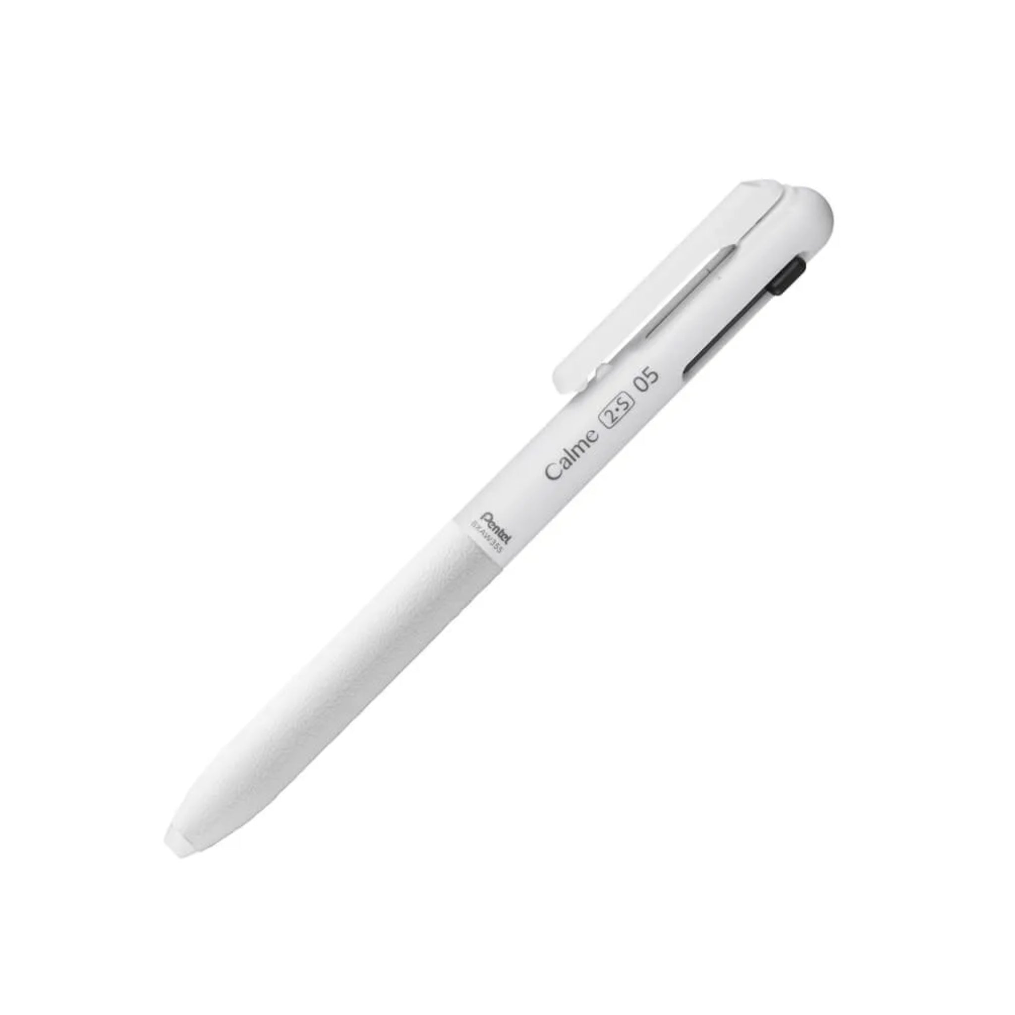 Plastic 3-in-1 multi-functional pen in white.