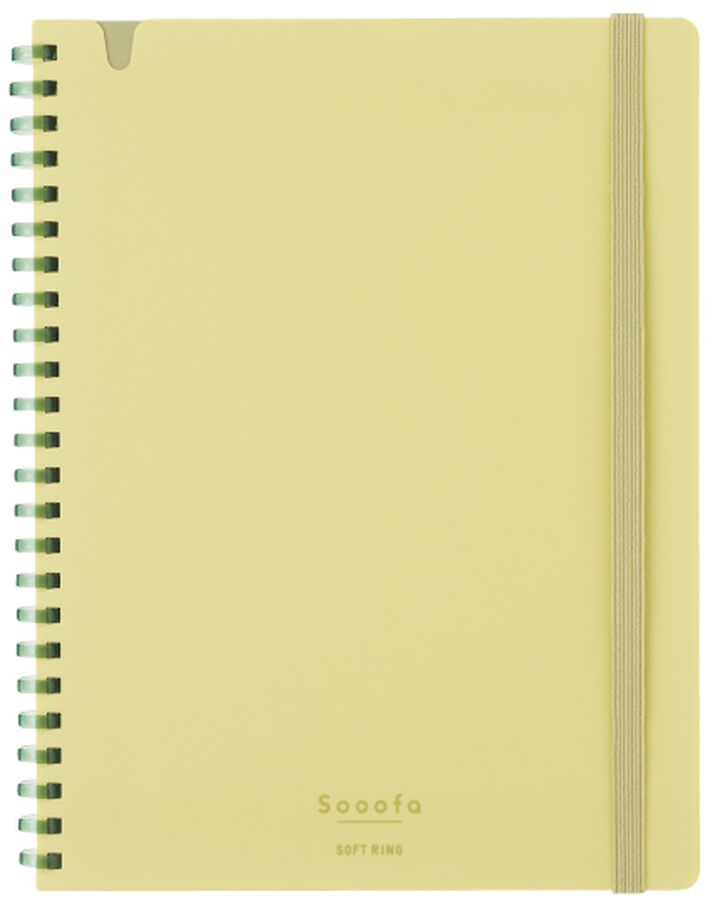 KOKUYO Sooofa Soft Ring A5 Notebook - Yellow