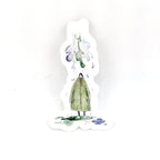 Sticker of rainy illustration on white background.